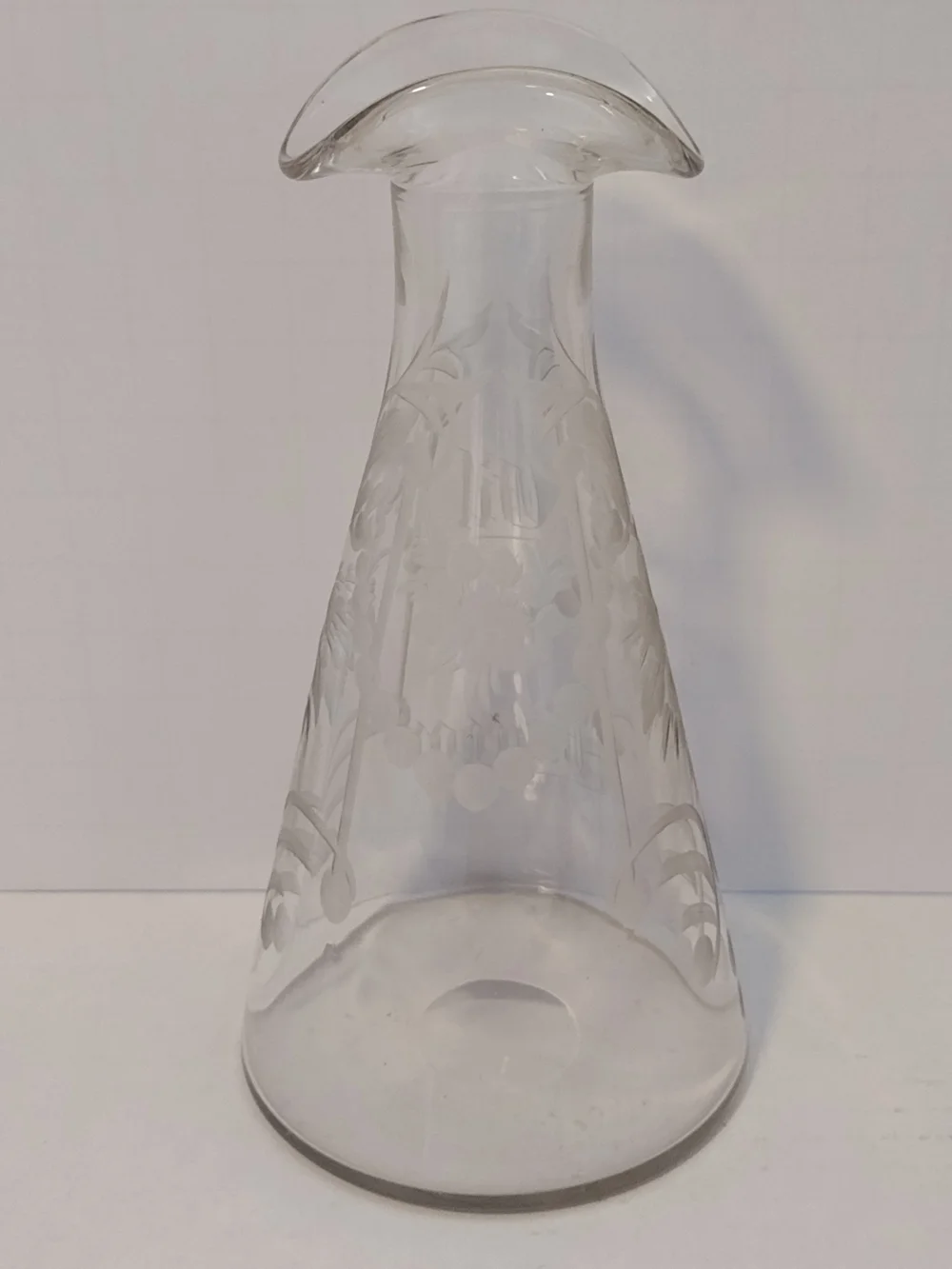 Etched Clear Glass Decanter Carafe For Vinager And Oil